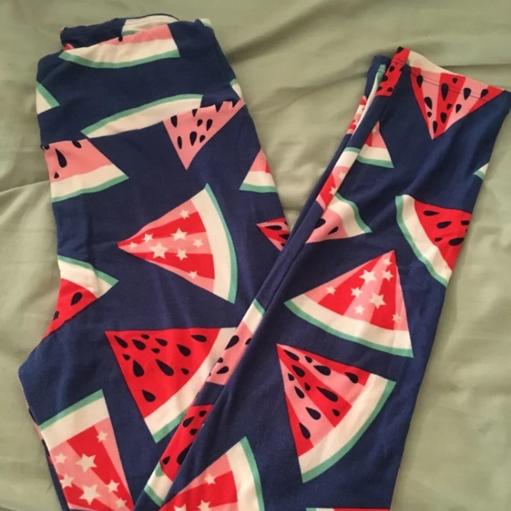 Lularoe Americana Watermelon Leggings